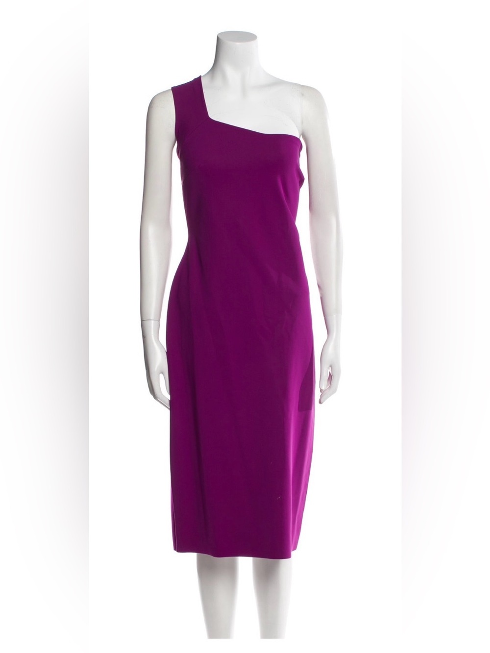 Chiara Boni One-Shoulder Fuchsia Sheath Dress